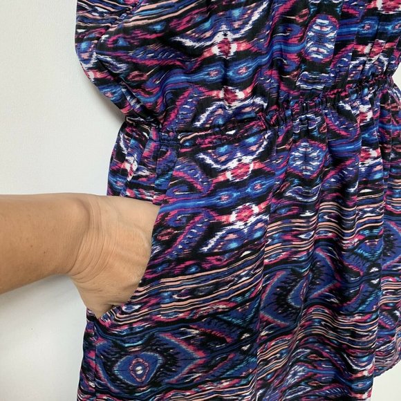 Pink Republic Skater Dress Blue Pullover Pockets L - Picture 4 of 8